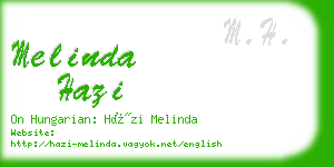 melinda hazi business card